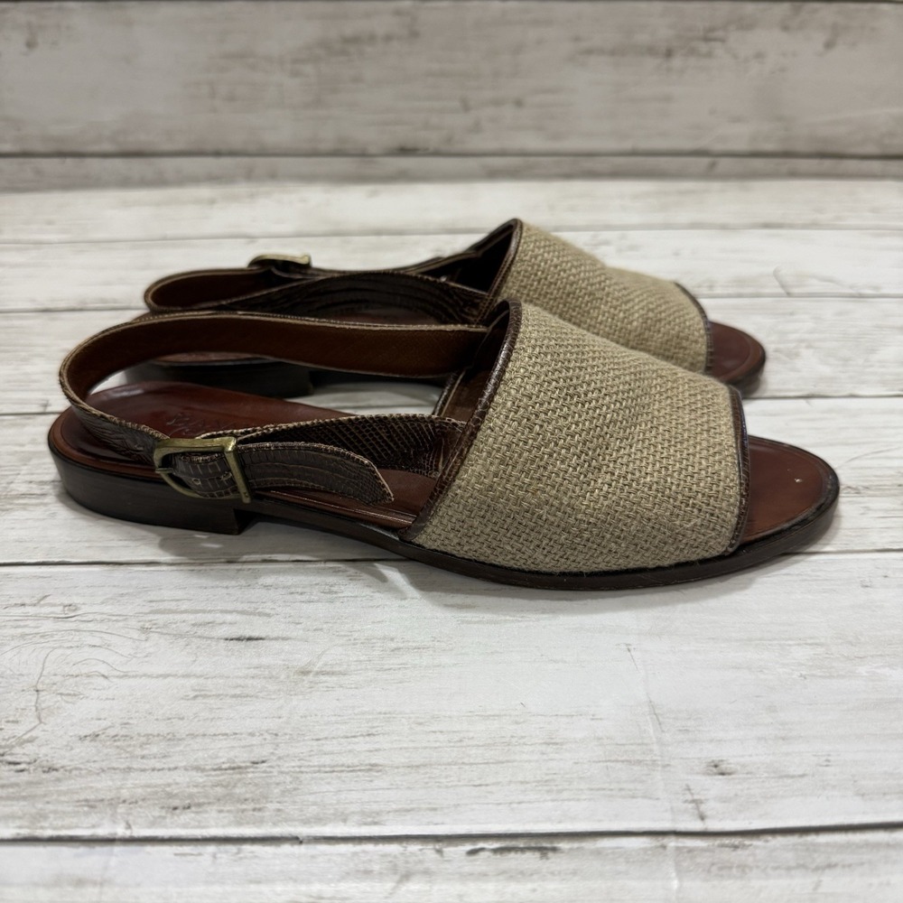 Banana Republic Beige and Brown Slingback Sandals